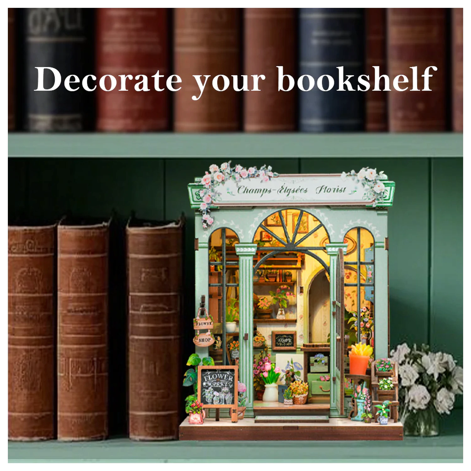 Miniature House DIY Champs-Élysées Florist 199pc + LED Light construction set product photo