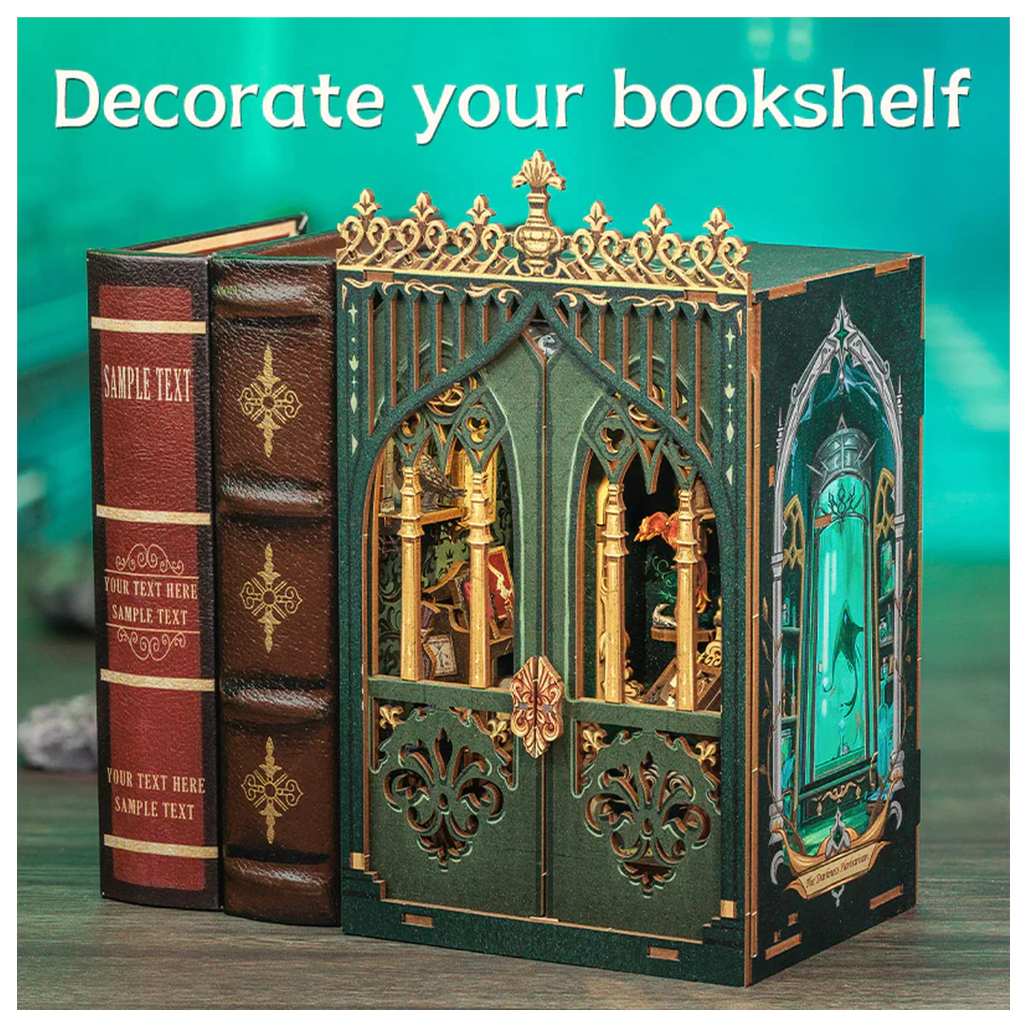 MINIATURE HOUSE DIY The Darkness Herbarium 90 pc + LED Light construction set product photo