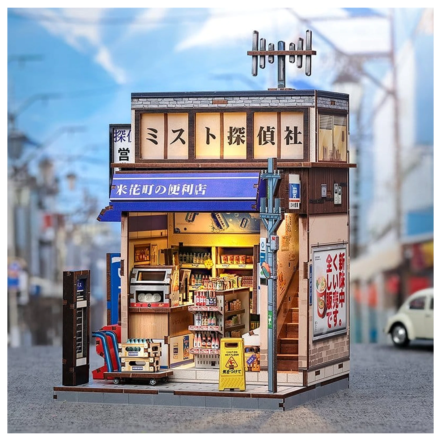 Miniature House Model Kit Beika-cho Convenience Store 22 x 15 cm   product photo