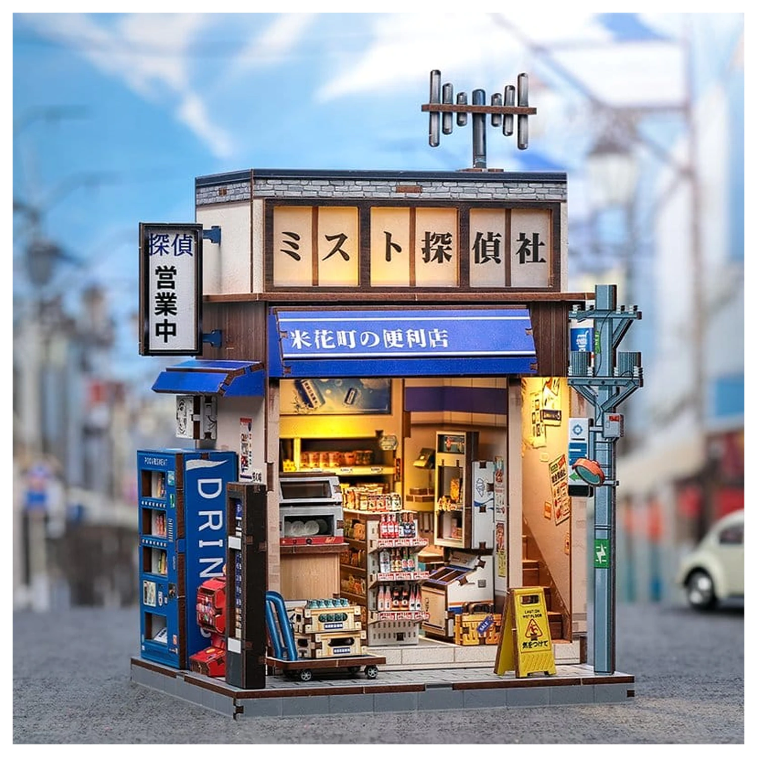 Miniature House Model Kit Beika-cho Convenience Store 22 x 15 cm   product photo