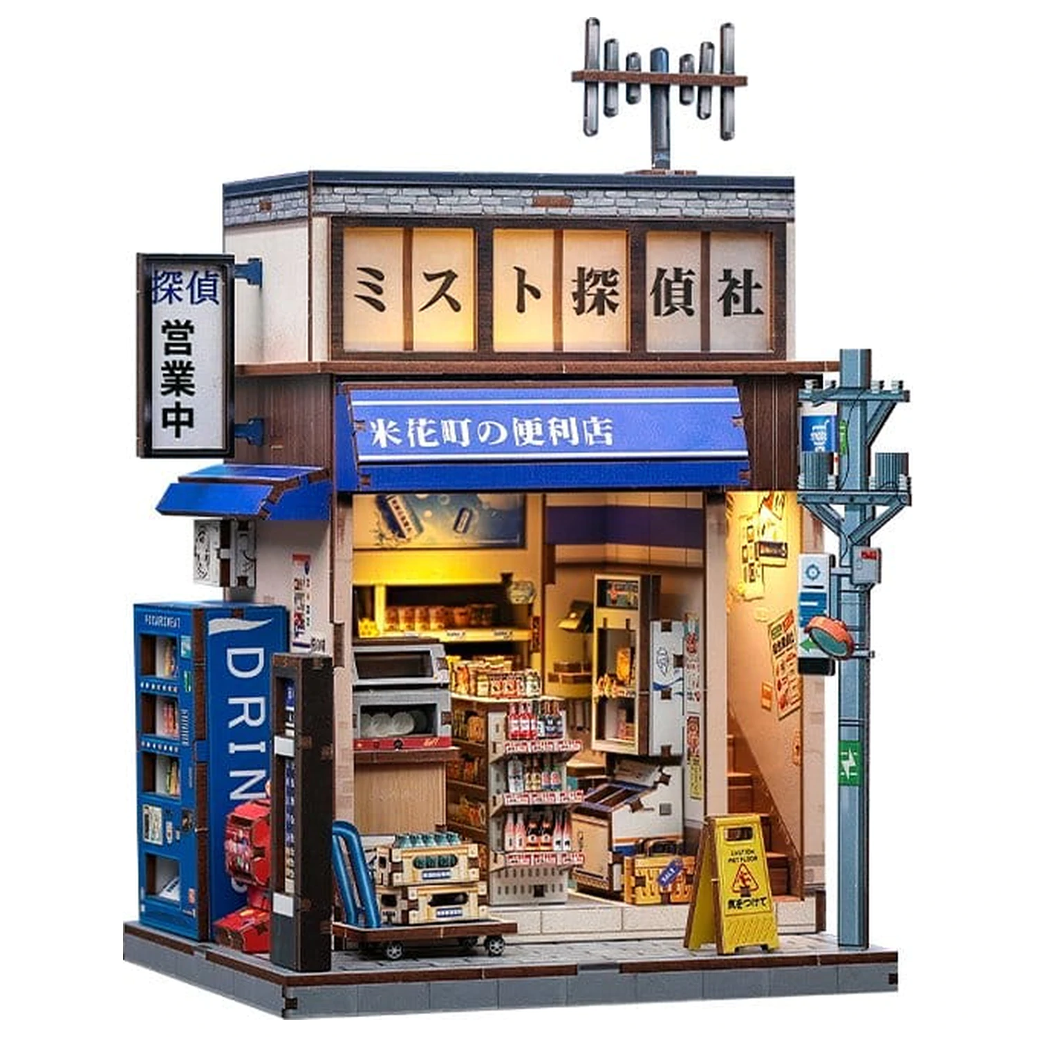 Miniature House Model Kit Beika-cho Convenience Store 22 x 15 cm   product photo