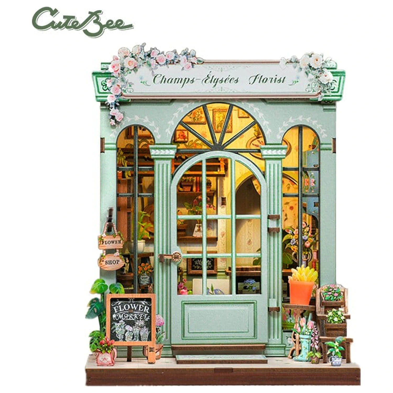 Miniature House Model Kit Champs-Élysées Florist 18 x 16 cm   product photo