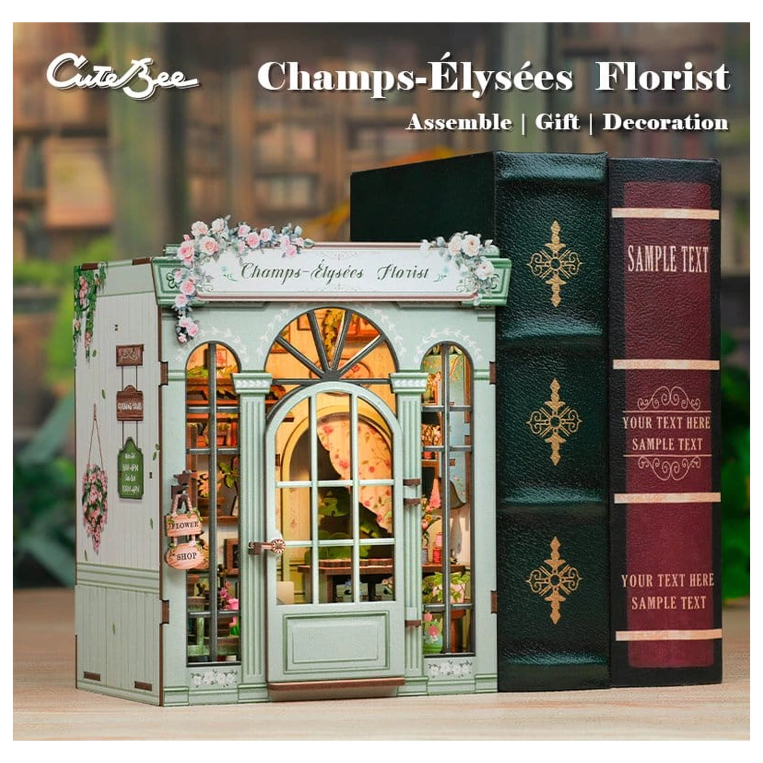 Miniature House Model Kit Champs-Élysées Florist 18 x 16 cm   product photo