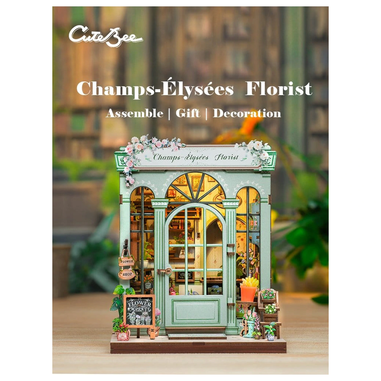 Miniature House Model Kit Champs-Élysées Florist 18 x 16 cm   product photo