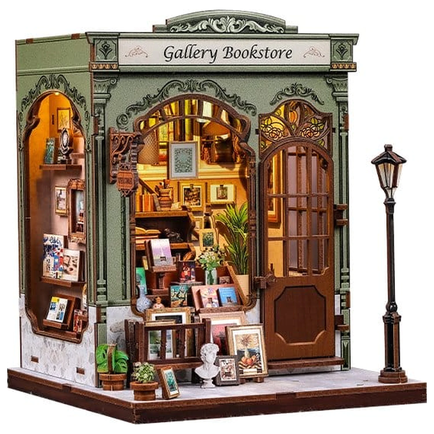 Miniature House Model Kit Gallery Bookstore 20 x 16 cm   product photo