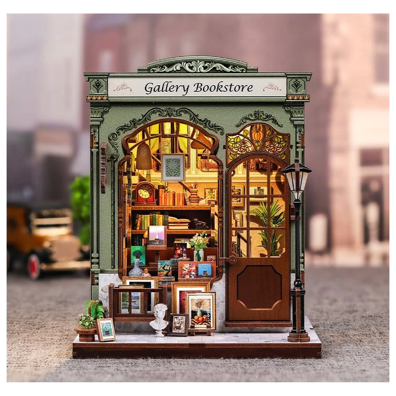 Miniature House Model Kit Gallery Bookstore 20 x 16 cm   product photo