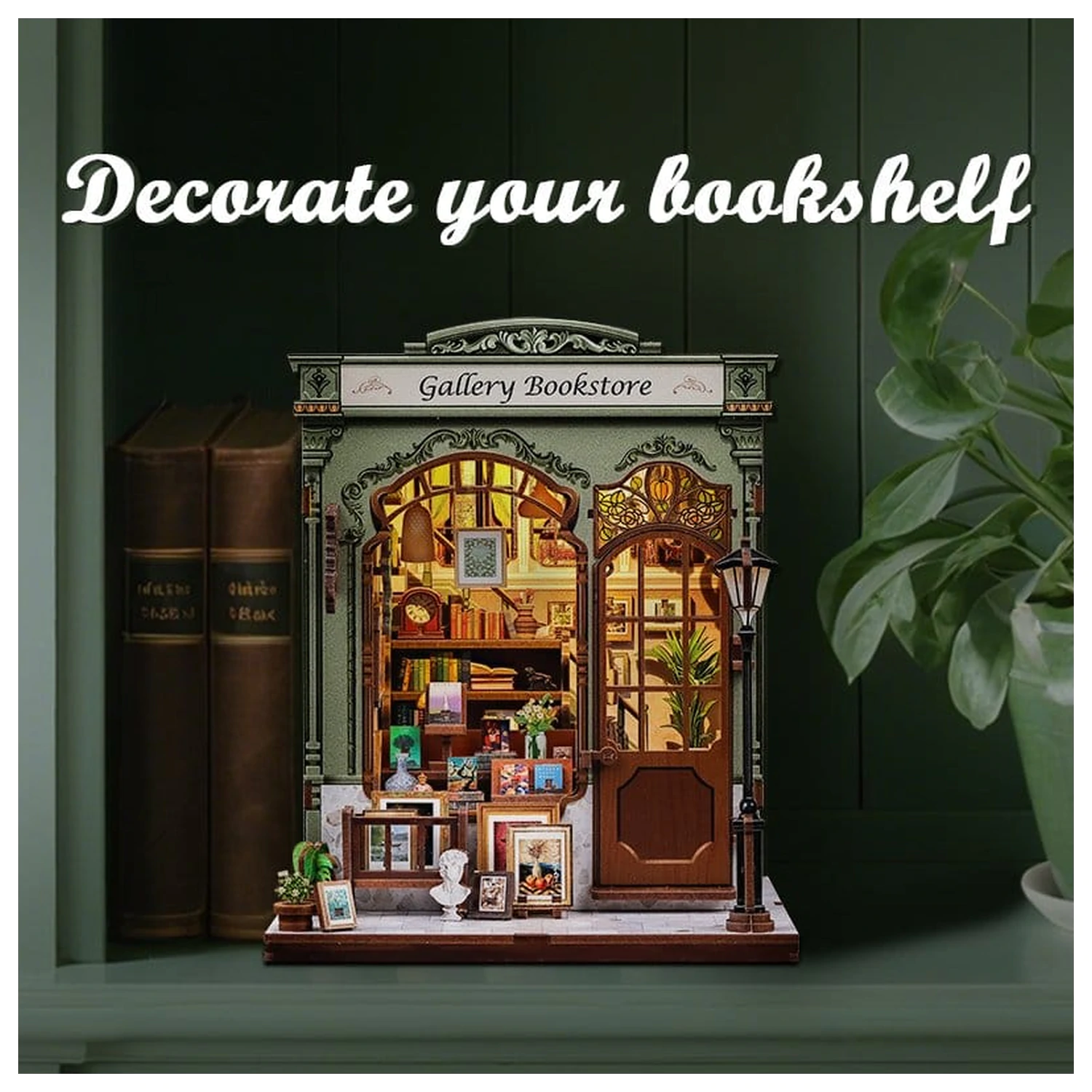 Miniature House Model Kit Gallery Bookstore 20 x 16 cm   product photo