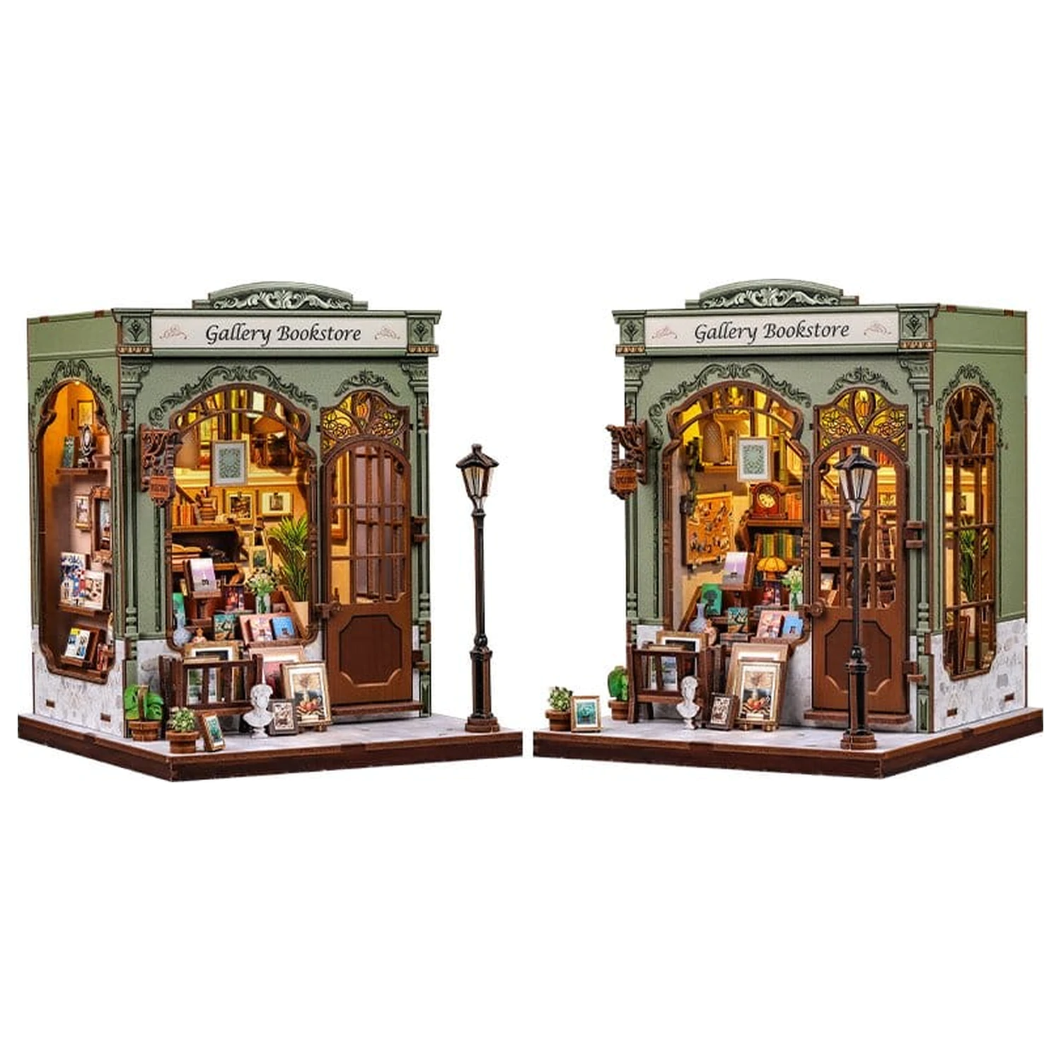 Miniature House Model Kit Gallery Bookstore 20 x 16 cm   product photo