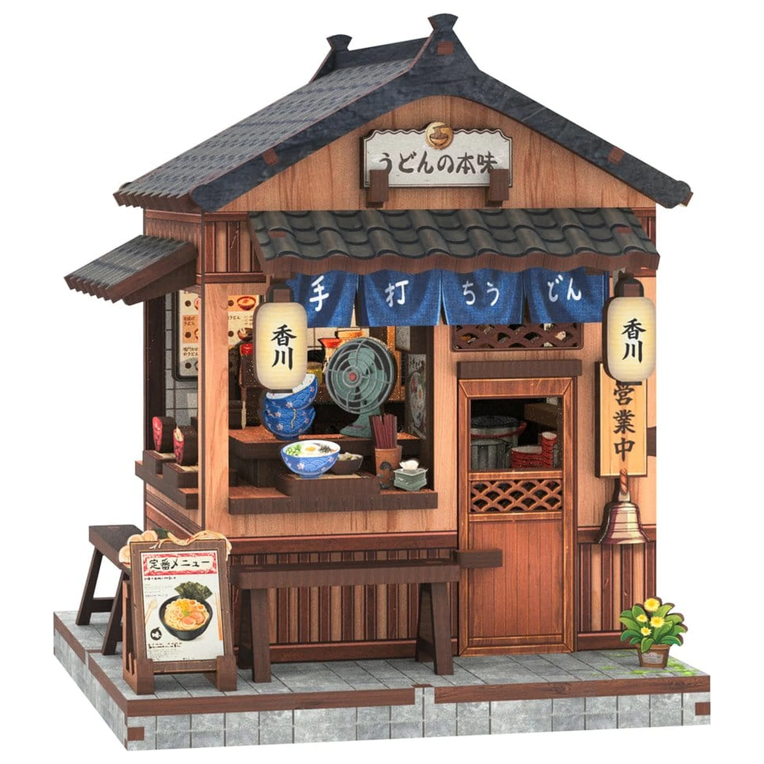 Miniature House Model Kit Kagawa Udon House 11 x 9 cm product photo