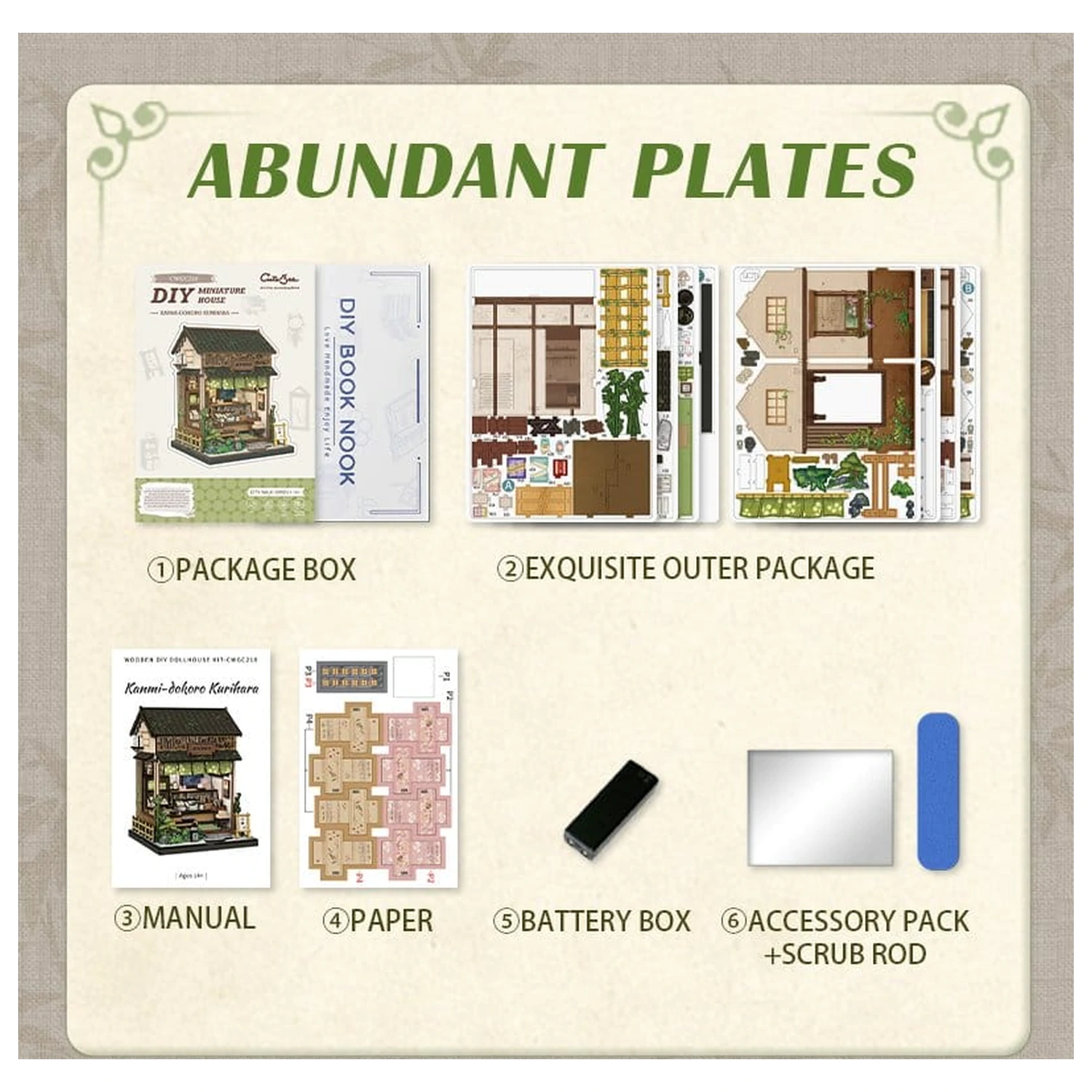 Miniature House Model Kit Kanmi-dokoro Kurihara 19 x 15 cm   product photo