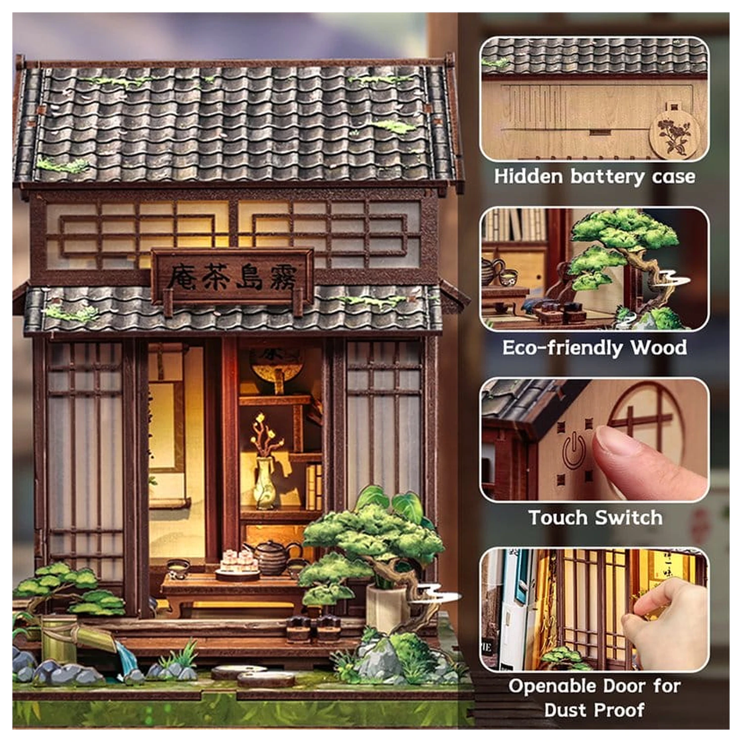 Miniature House Model Kit Kirishima Cha-an 19 x 14 cm product photo