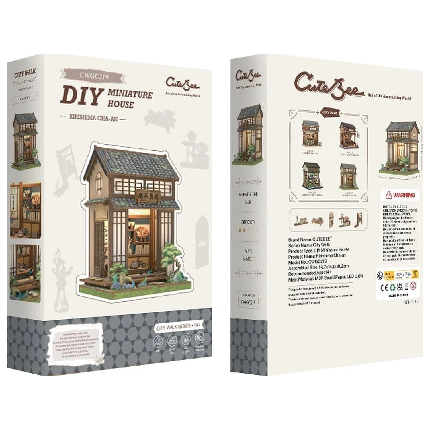 Miniature House Model Kit Kirishima Cha-an 19 x 14 cm product photo