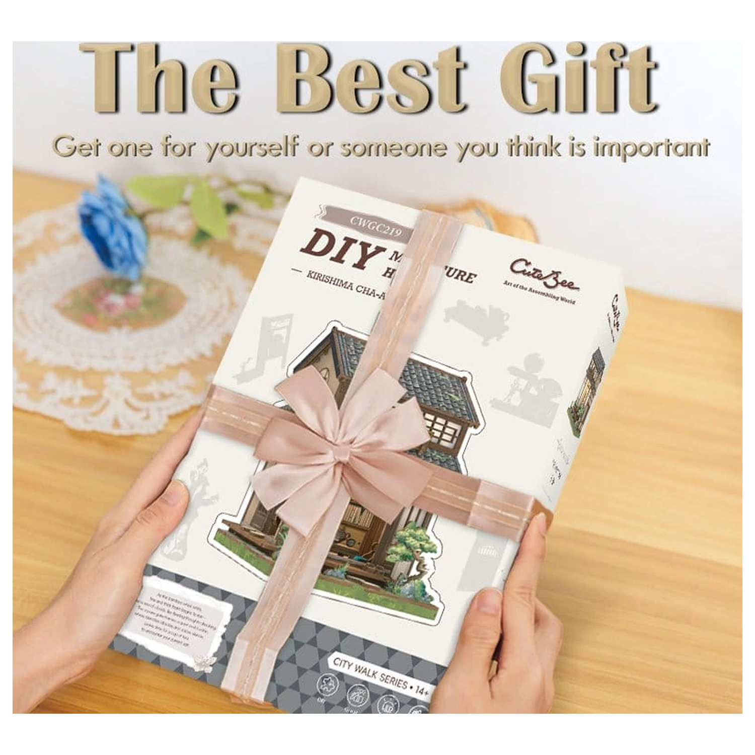 Miniature House Model Kit Kirishima Cha-an 19 x 14 cm product photo