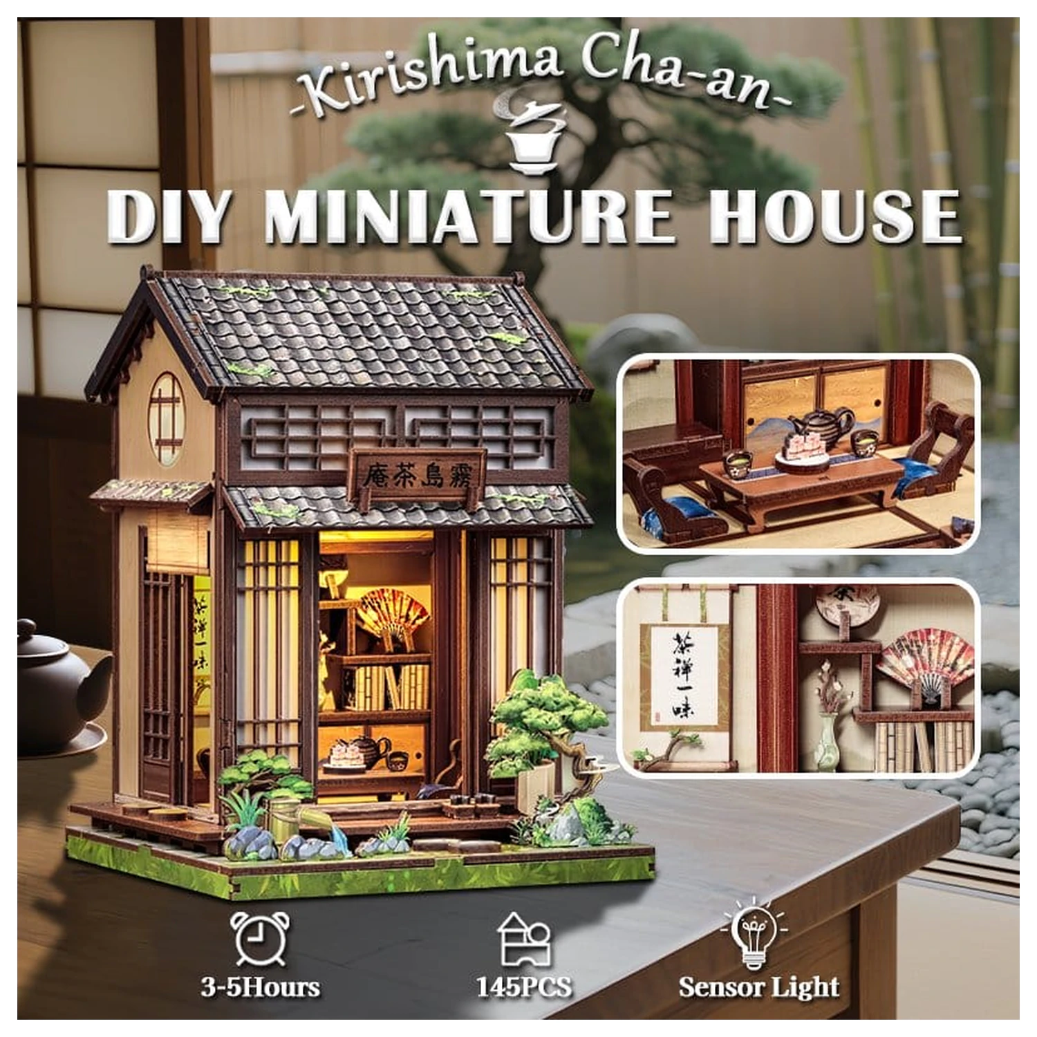 Miniature House Model Kit Kirishima Cha-an 19 x 14 cm product photo