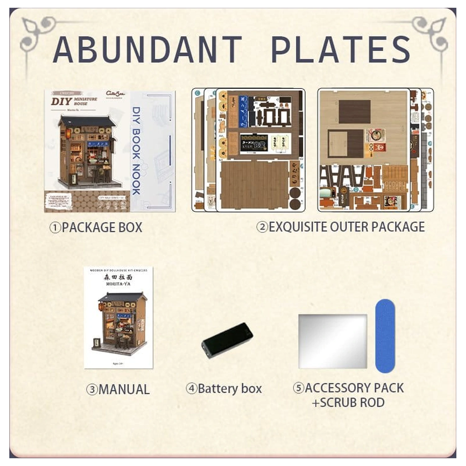 Miniature House Model Kit Morita-Ya 21 x 16 cm   product photo