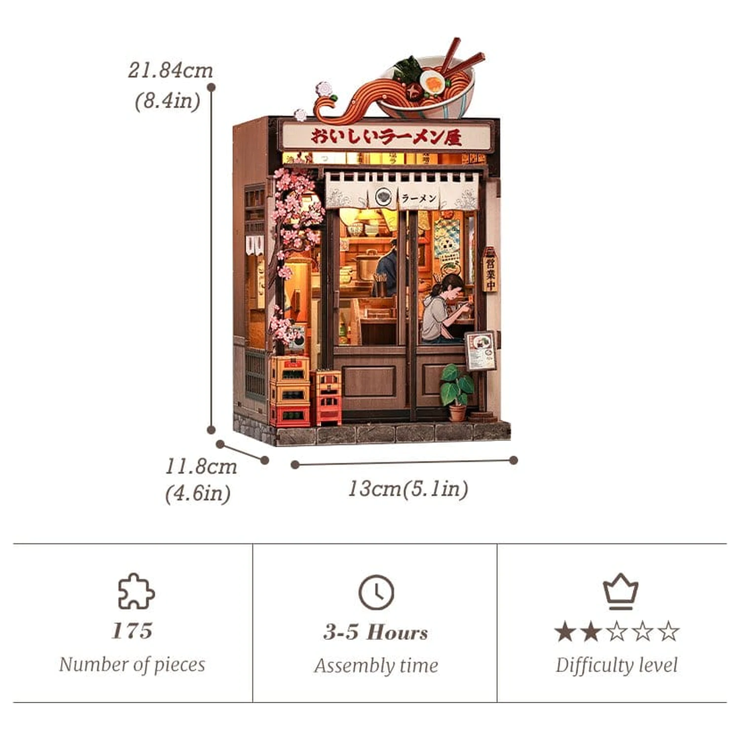 Miniature House Model Kit Oishii Kyoto 22 x 13 cm   product photo