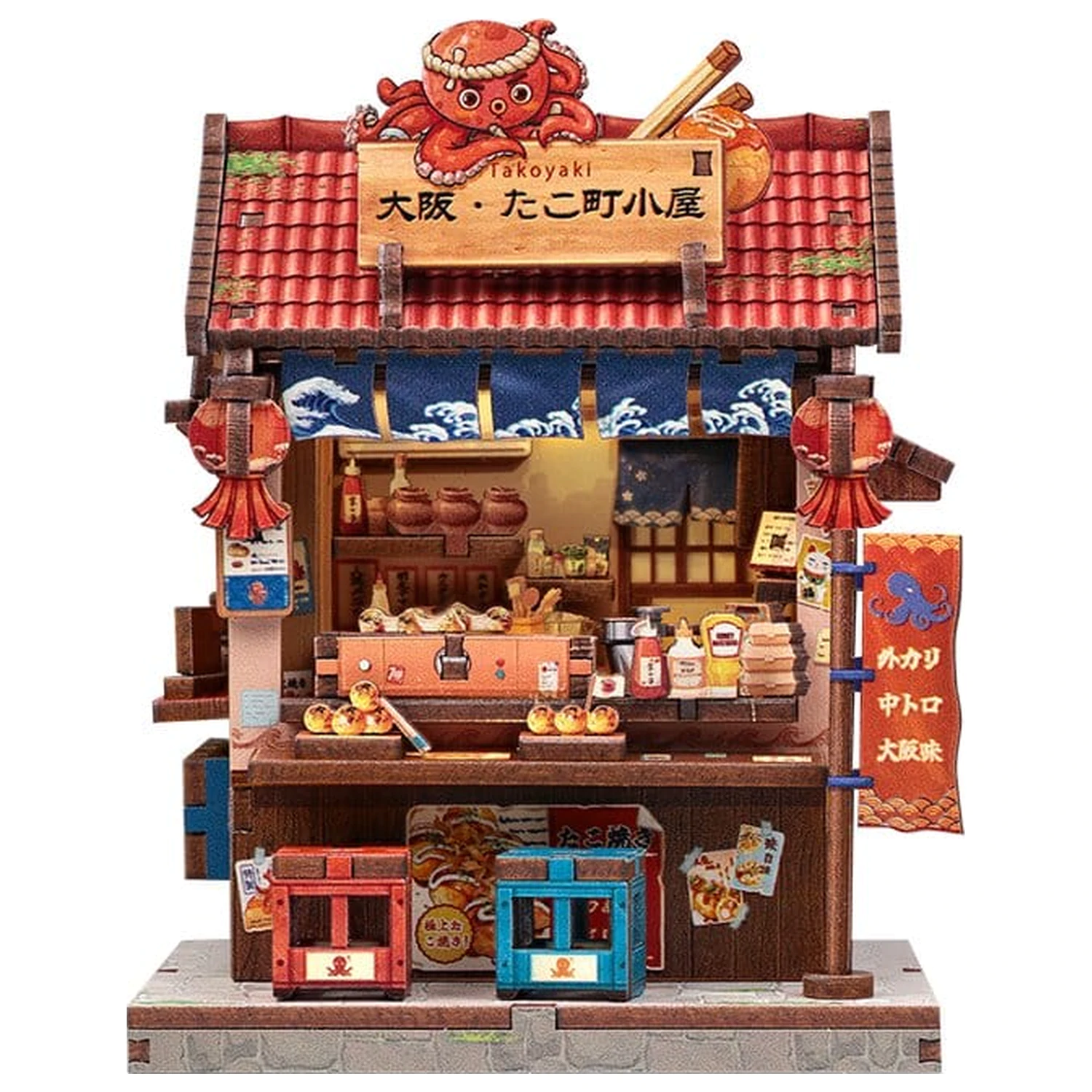 Miniature House Model Kit Osaka Takoyaki 12 x 9 cm product photo