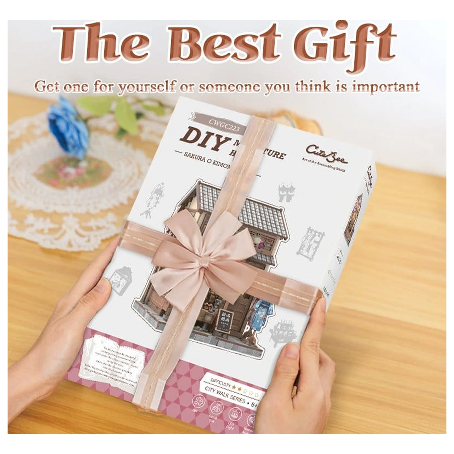 Miniature House Model Kit Sakura O Kimono Shop 19 x 14 cm   product photo