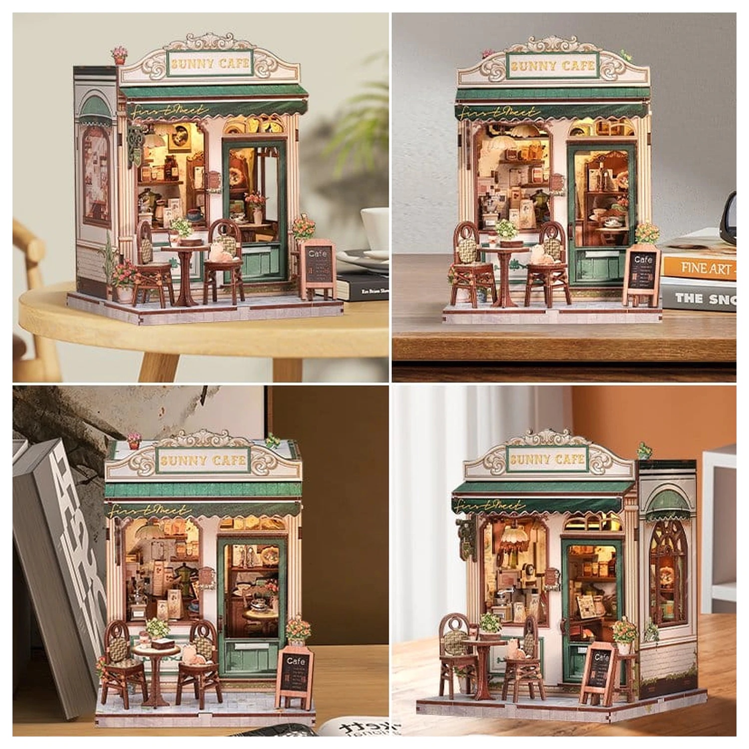 Miniature House Model Kit Sunny Cafe 20 x 16 cm   product photo