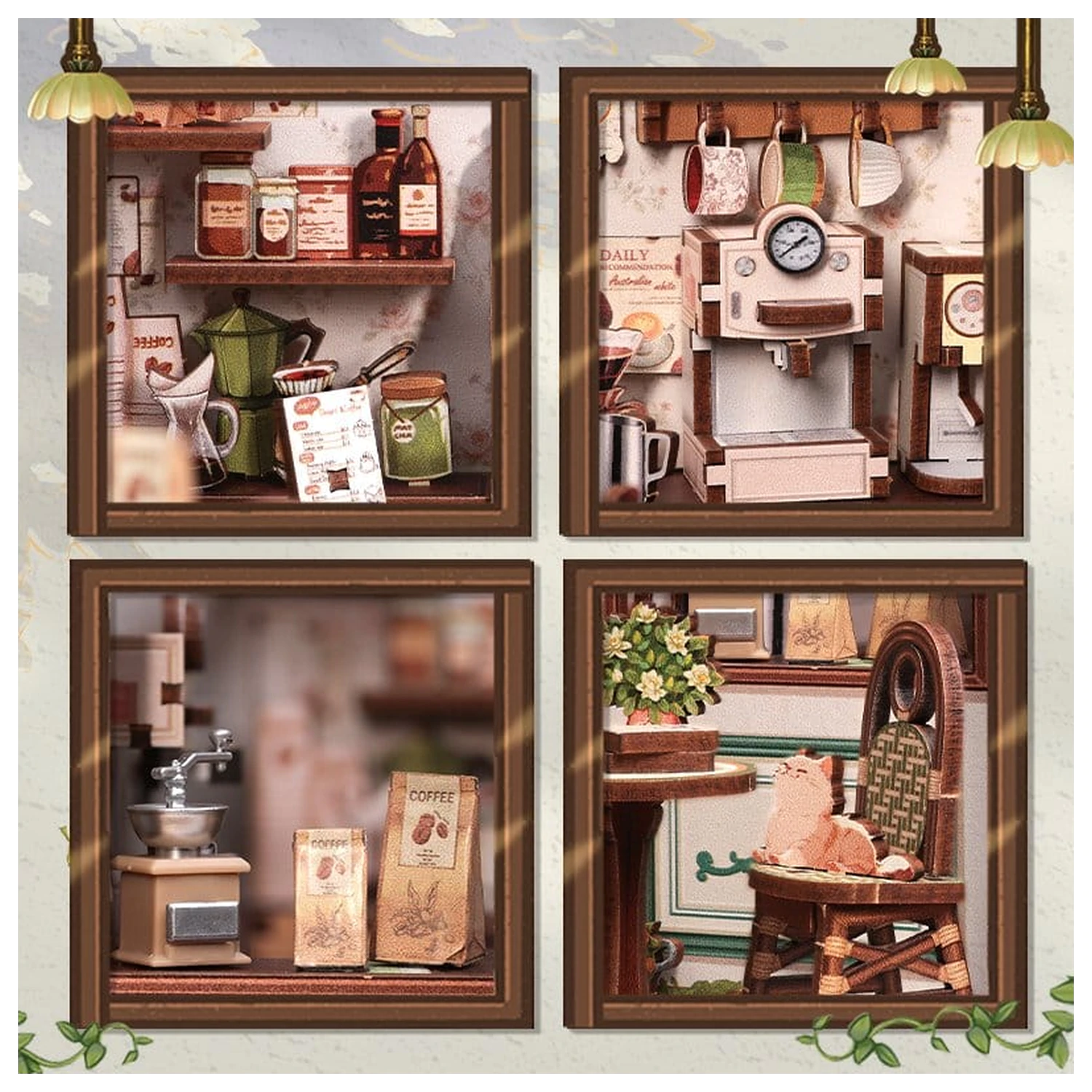 Miniature House Model Kit Sunny Cafe 20 x 16 cm   product photo