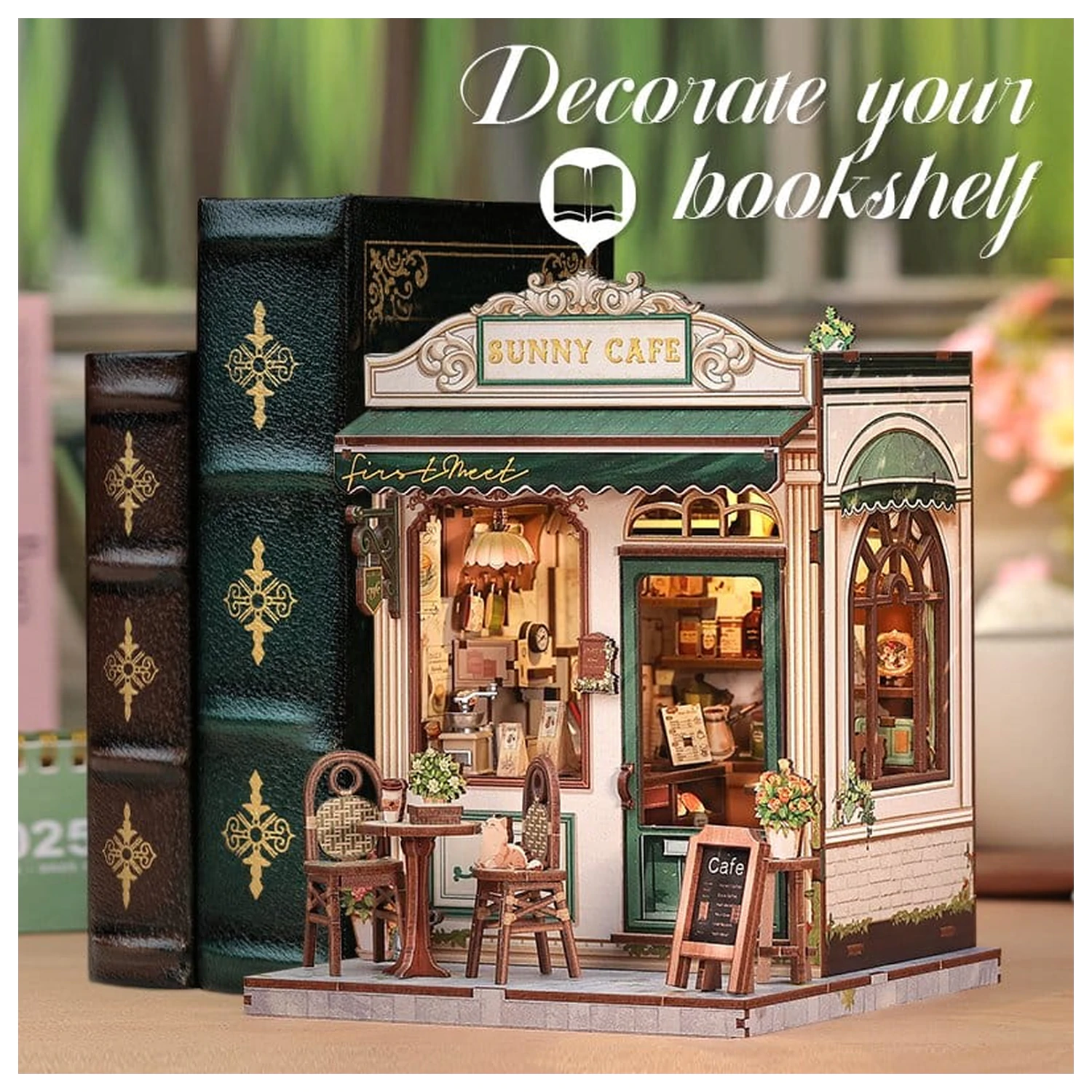 Miniature House Model Kit Sunny Cafe 20 x 16 cm   product photo