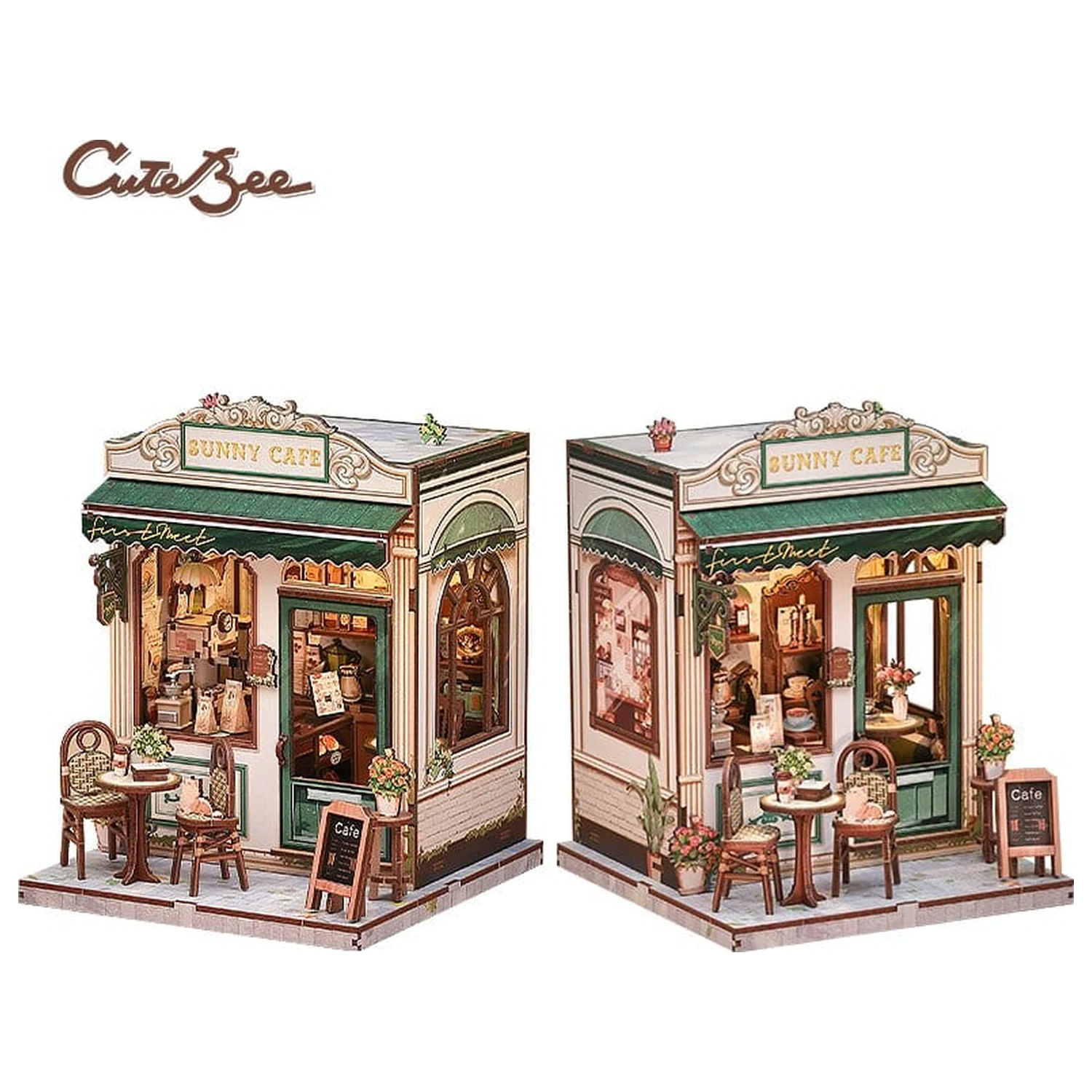 Miniature House Model Kit Sunny Cafe 20 x 16 cm   product photo