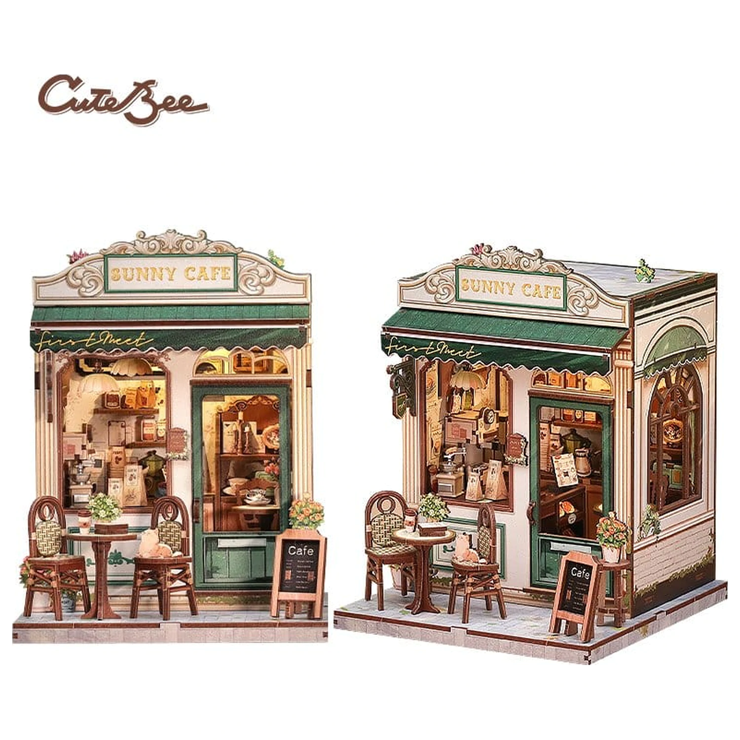 Miniature House Model Kit Sunny Cafe 20 x 16 cm   product photo