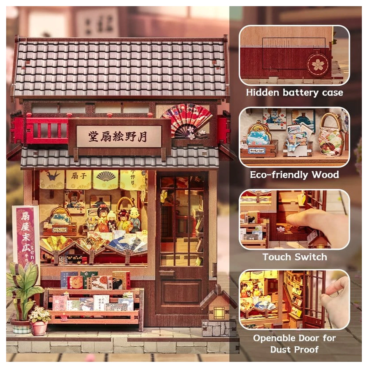 Miniature House Model Kit Tsukino Eogi-dou 19 x 14 cm   product photo