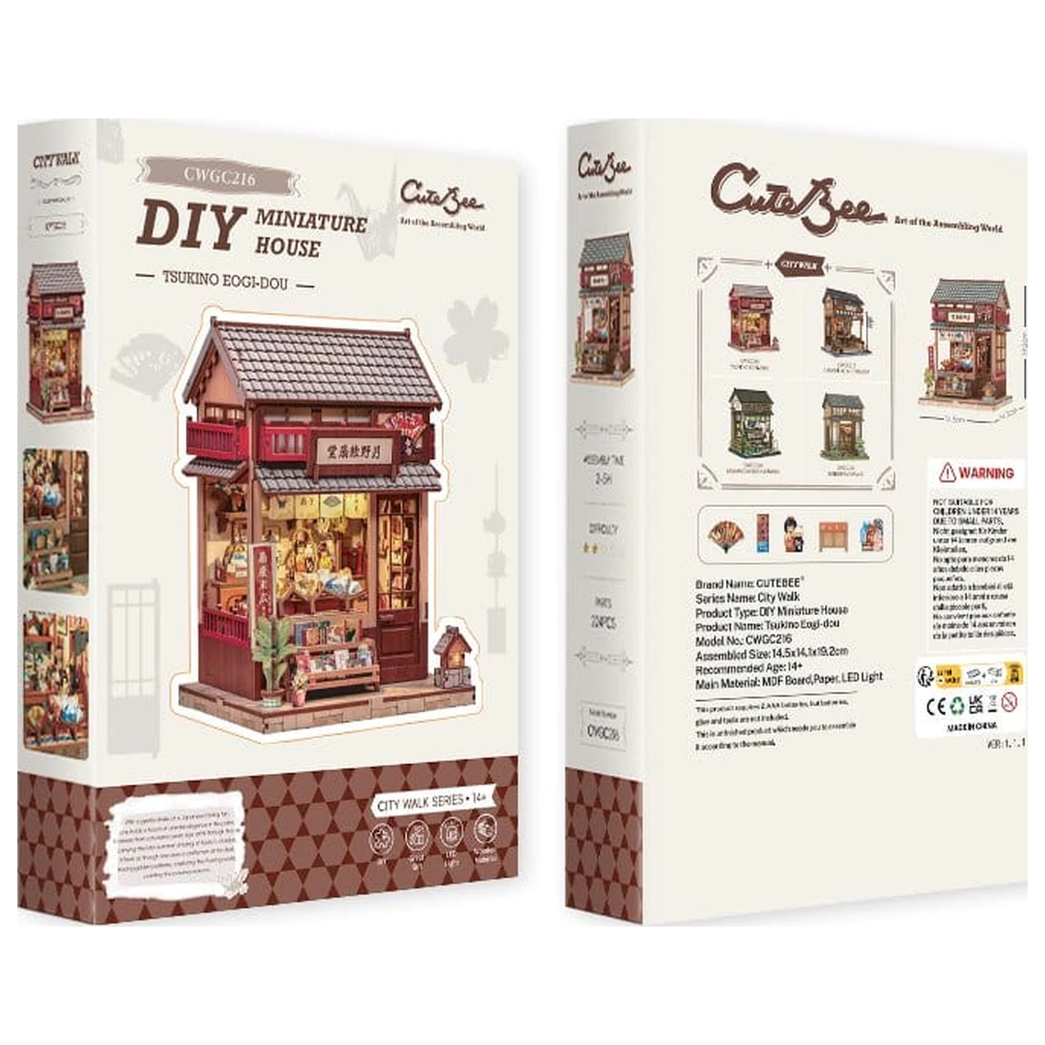 Miniature House Model Kit Tsukino Eogi-dou 19 x 14 cm   product photo