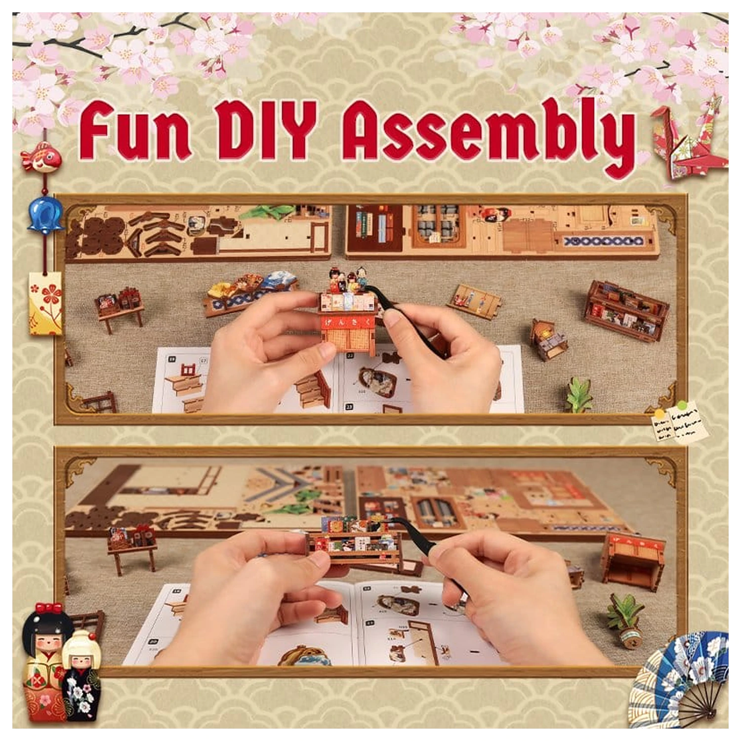 Miniature House Model Kit Tsukino Eogi-dou 19 x 14 cm   product photo