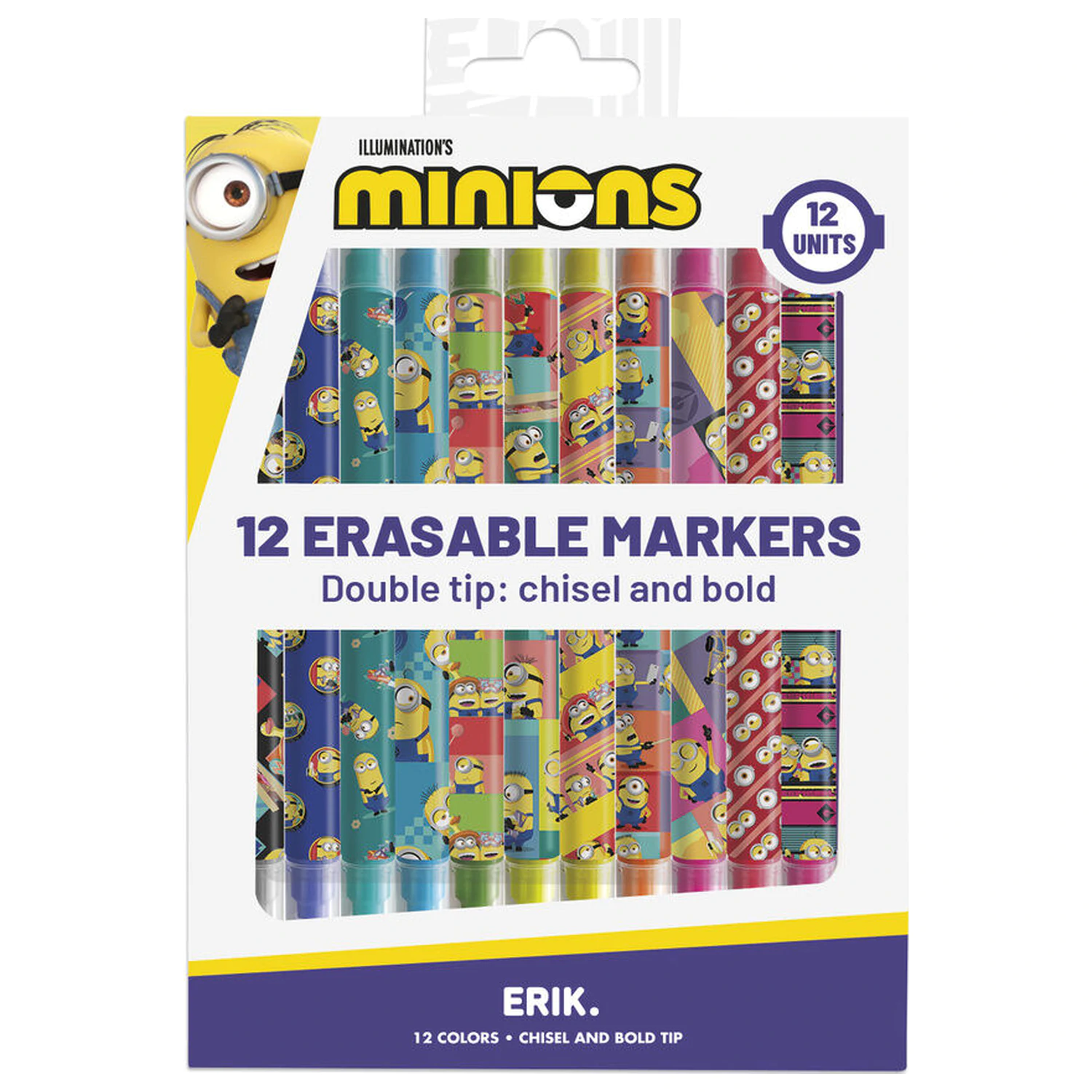Minions set of 12 erasable makers product photo