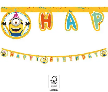 Minions 2 The Rise of Gru, Minions Happy Birthday Lettering FSC 2 m product photo