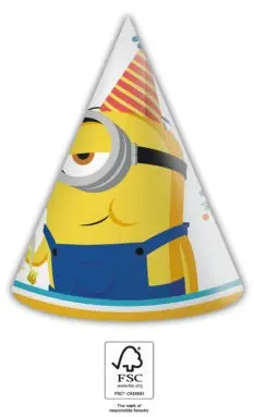 Minions 2 The Rise of Gru, Minions Party Hat, Cone 6-piece FSC product photo