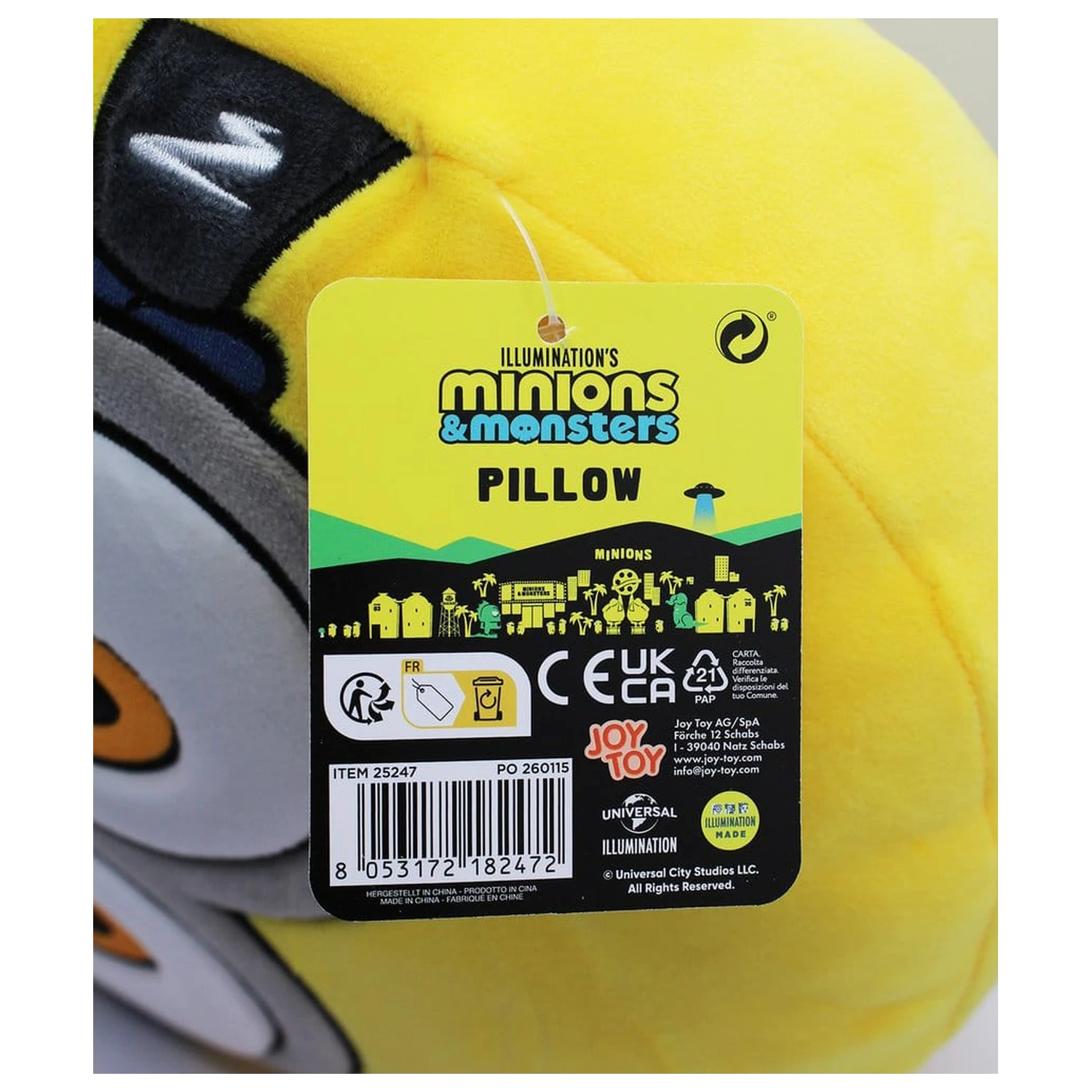 Minions 3 round plush cushion embroidered 30x10x30 cm product photo