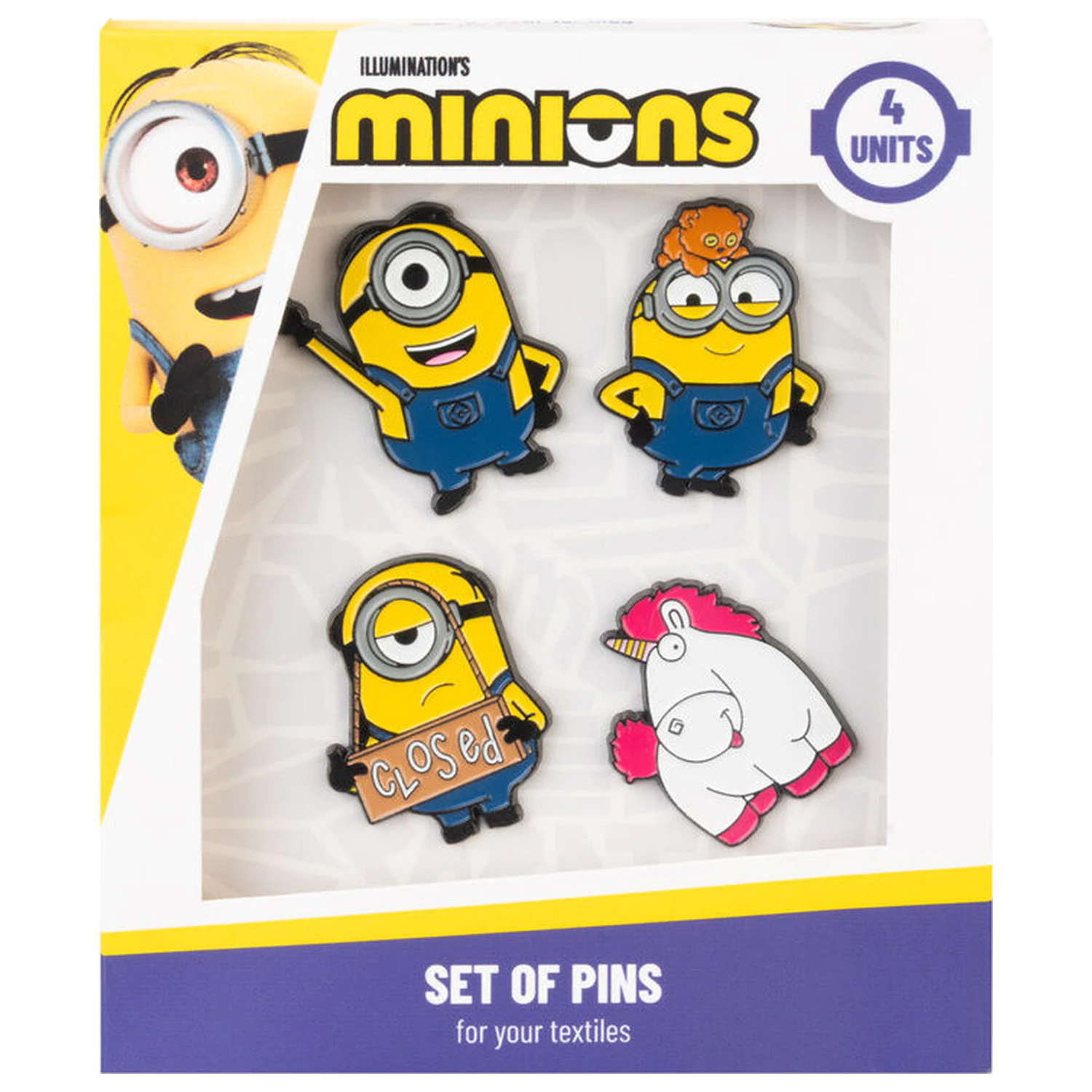 Minions set of 4 pins product photo