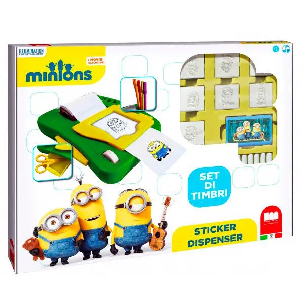 Minions sticker dispenser + 7 stamps termékfotó