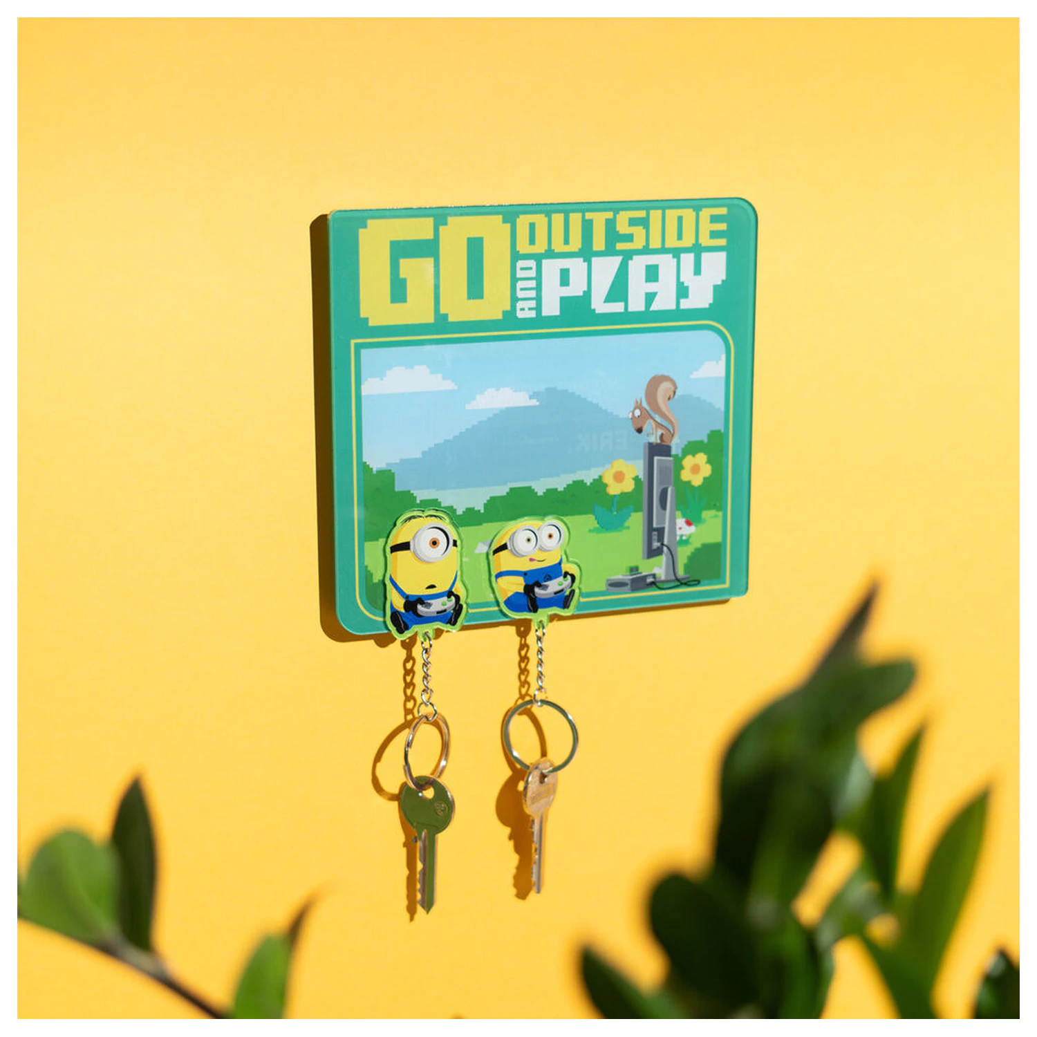 Minions key hanger with keyring product photo