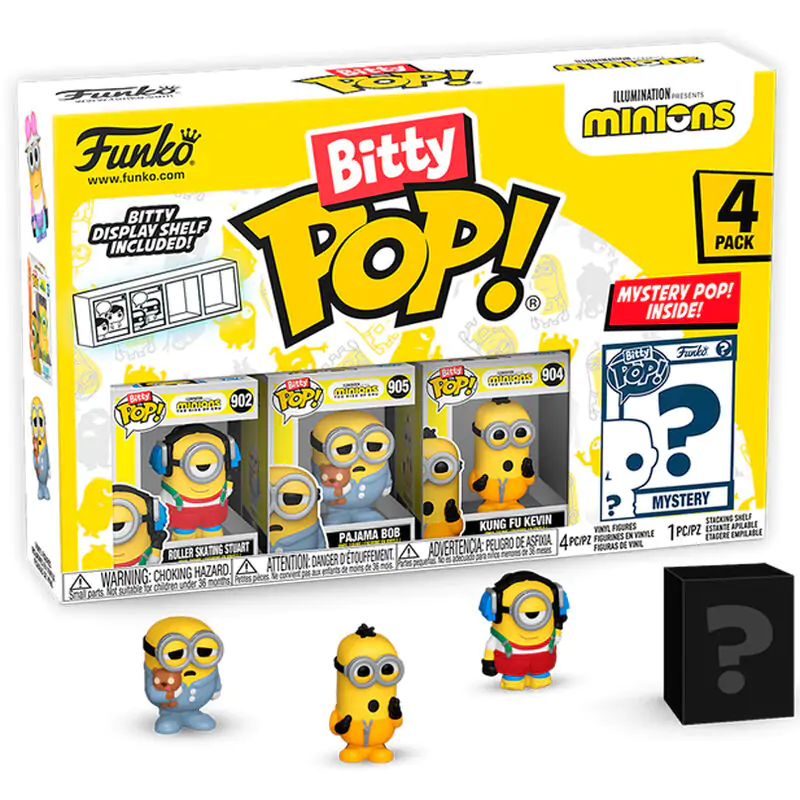 Minions Bitty Funko POP! Vinyl Figure 4-Pack Roller Skating Stuart 2,5 cm termékfotó