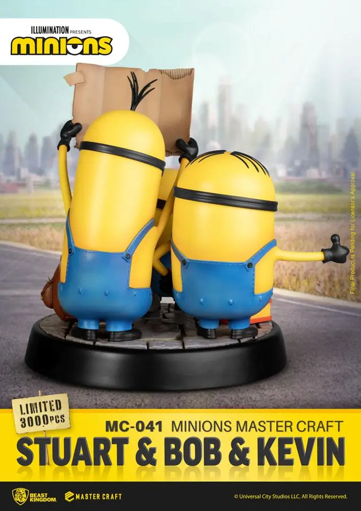 Minions Master Craft Statue Stuart &amp; Bob &amp; Kevin 35 cm product photo