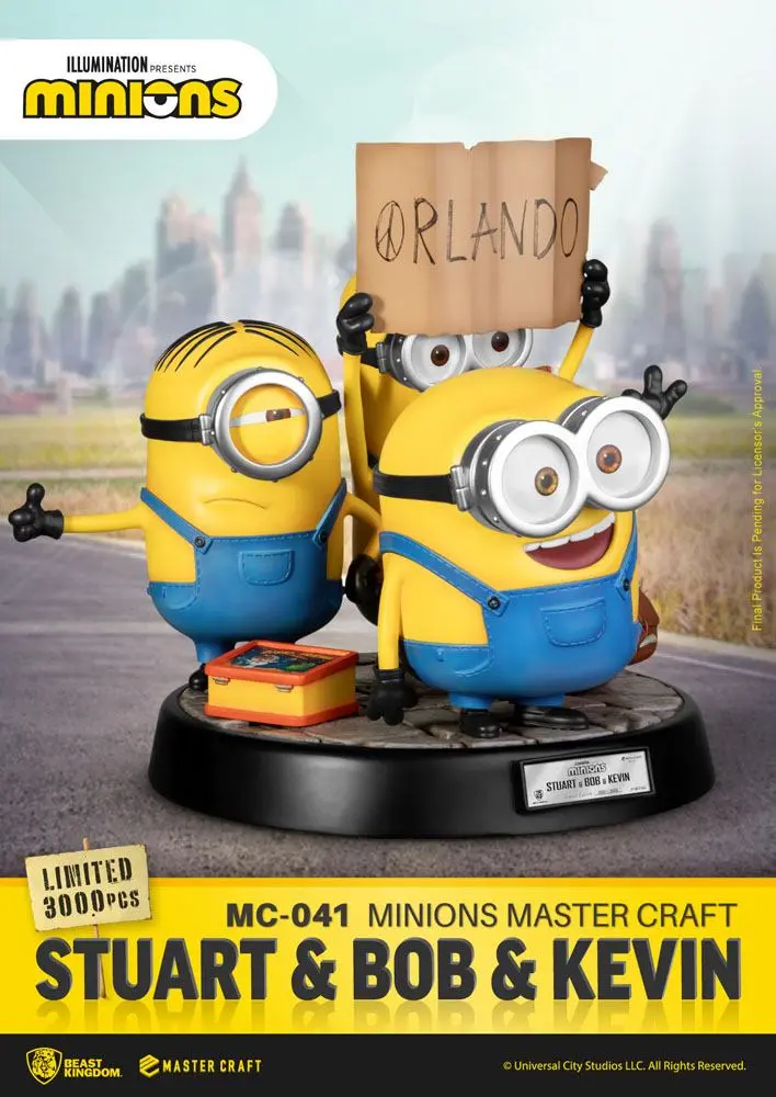Minions Master Craft Statue Stuart &amp; Bob &amp; Kevin 35 cm product photo