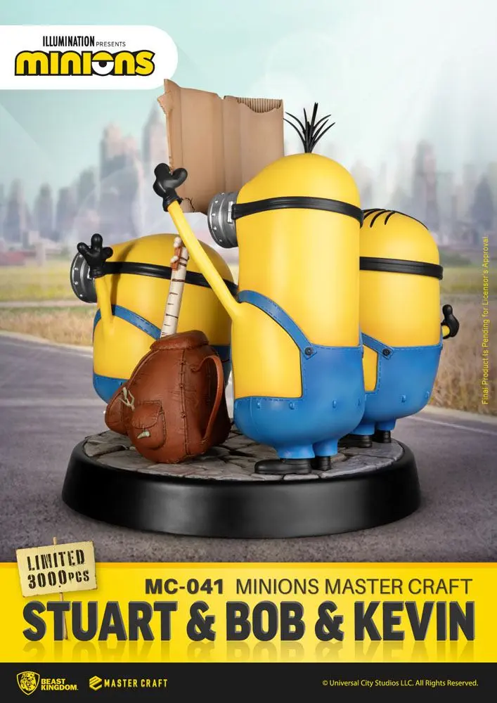 Minions Master Craft Statue Stuart &amp; Bob &amp; Kevin 35 cm product photo
