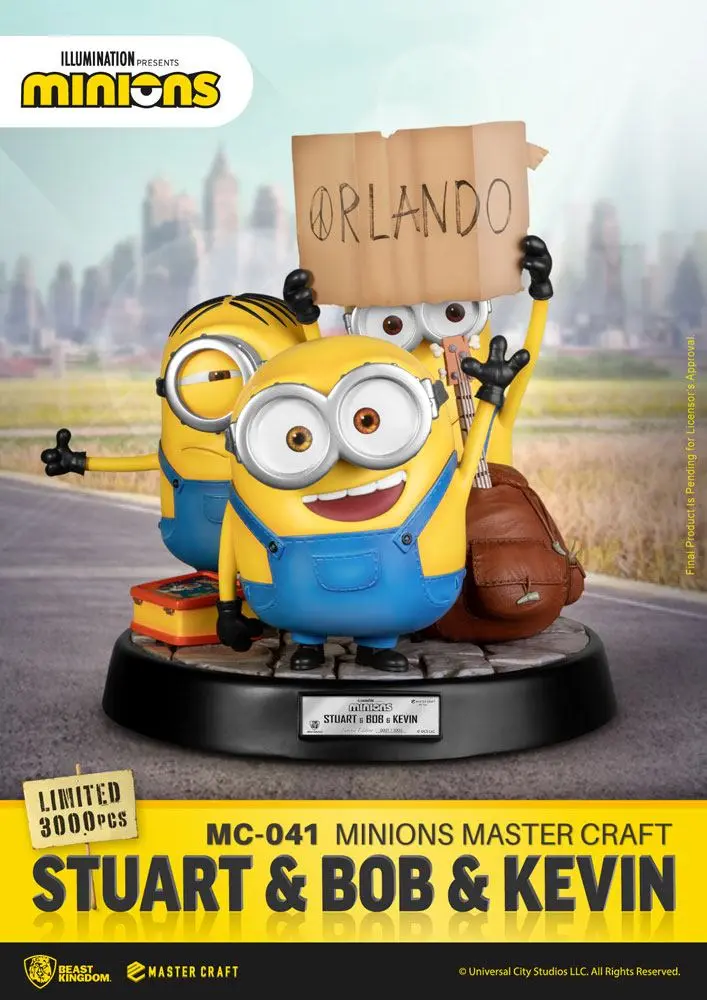 Minions Master Craft Statue Stuart &amp; Bob &amp; Kevin 35 cm product photo