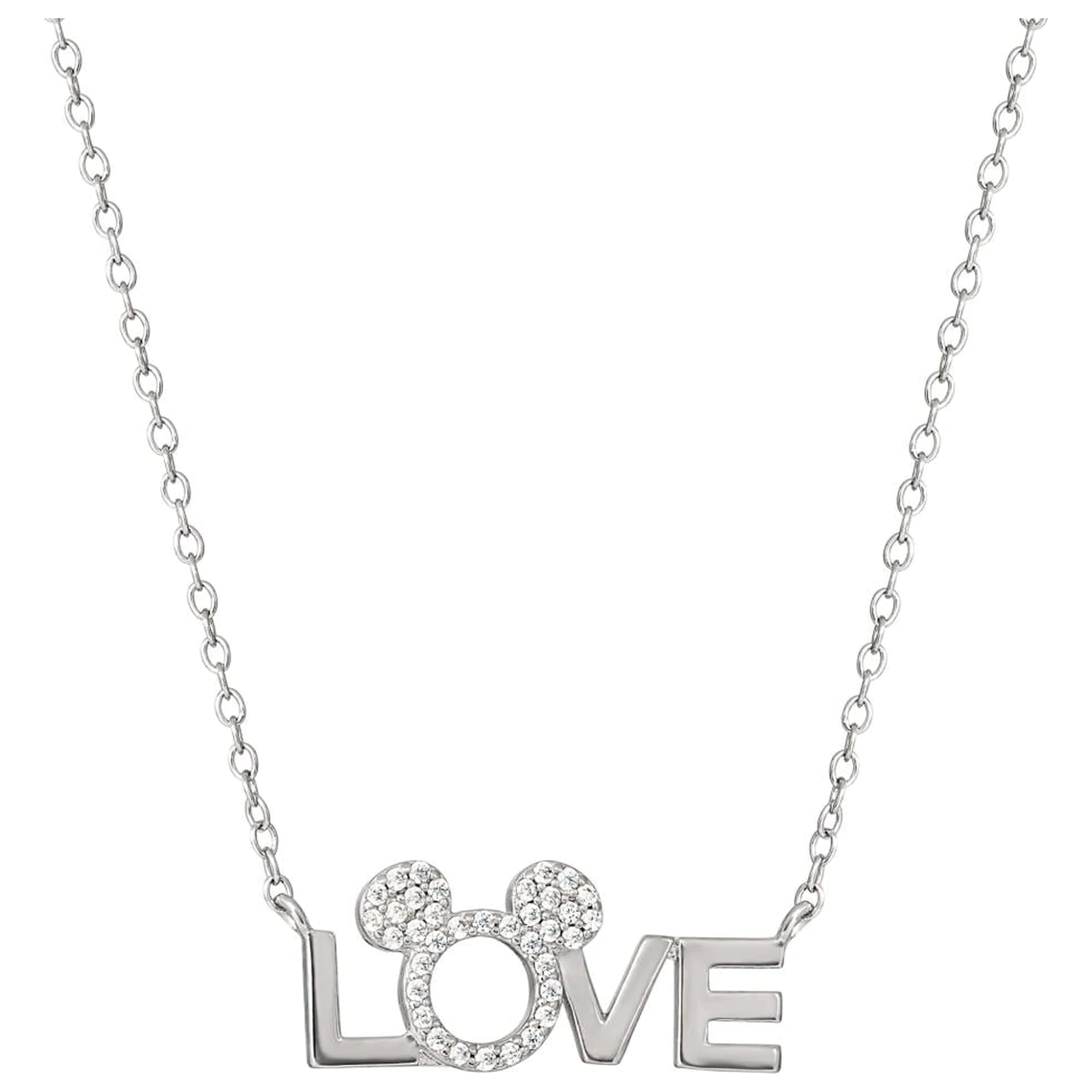 Minnie Love Necklace in Silver Brass Plated product photo