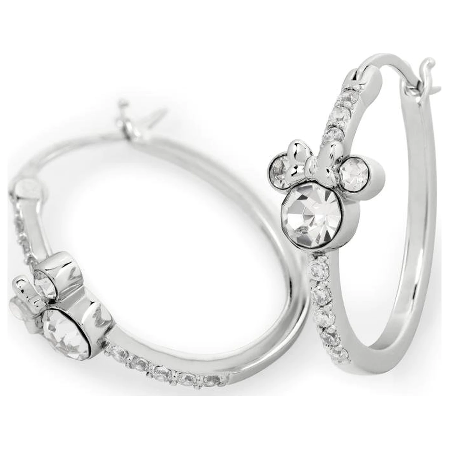 Minnie Silver Plated Stone Set Hoop Earrings product photo