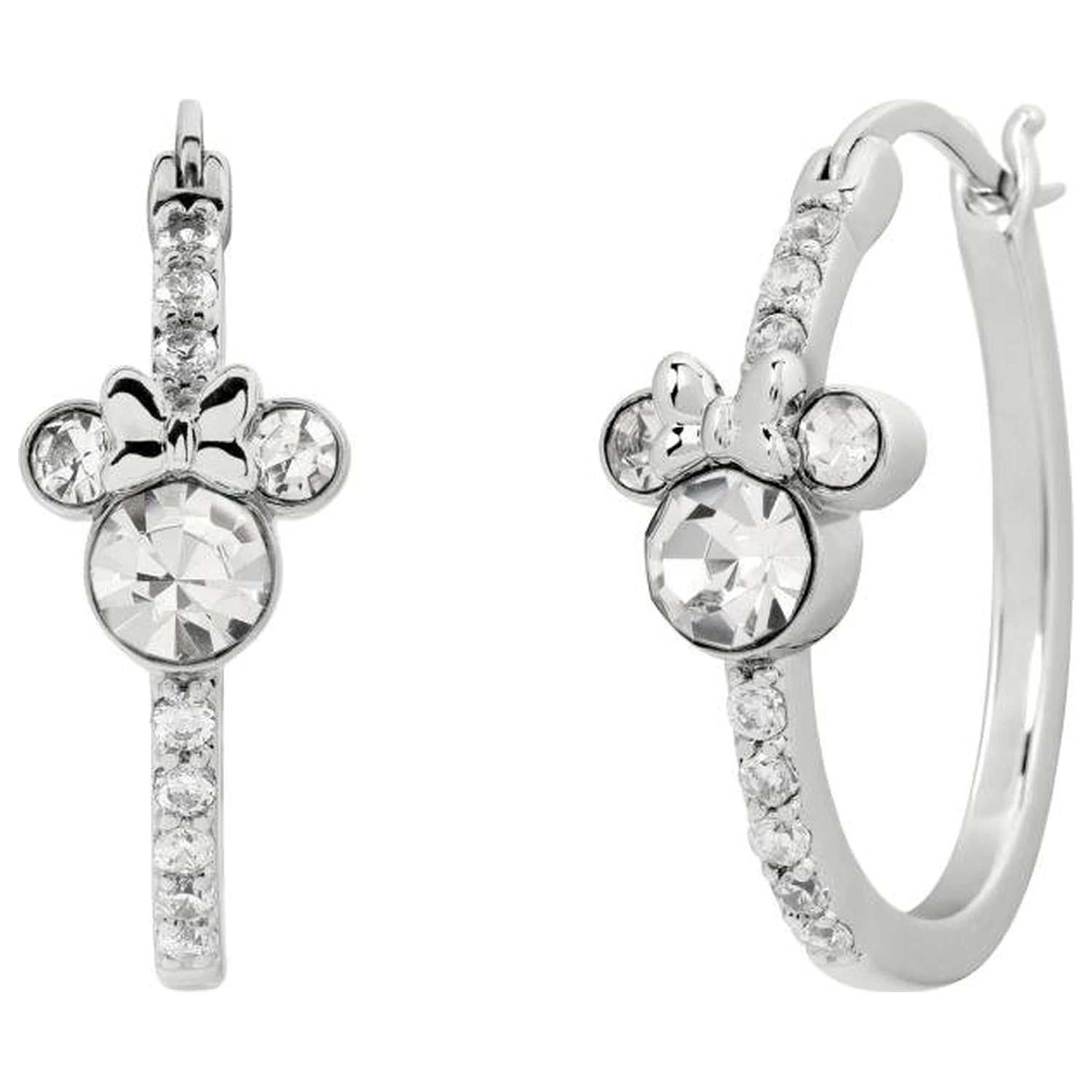Minnie Silver Plated Stone Set Hoop Earrings product photo