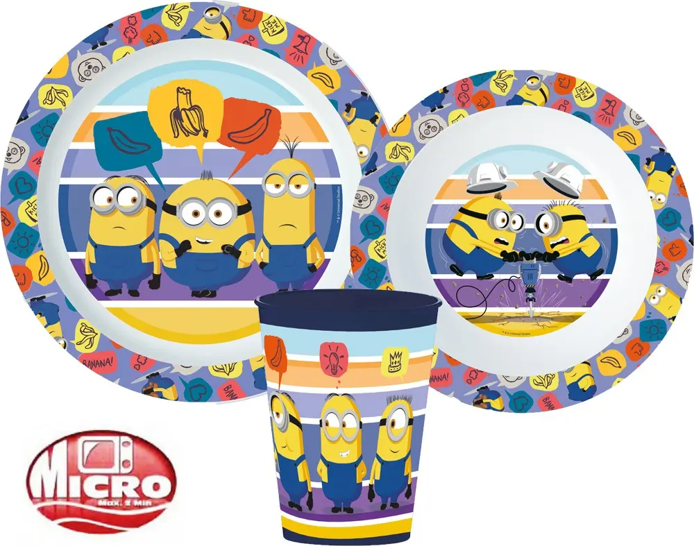 Minions Dinnerware Set, Micro Plastic Set product photo