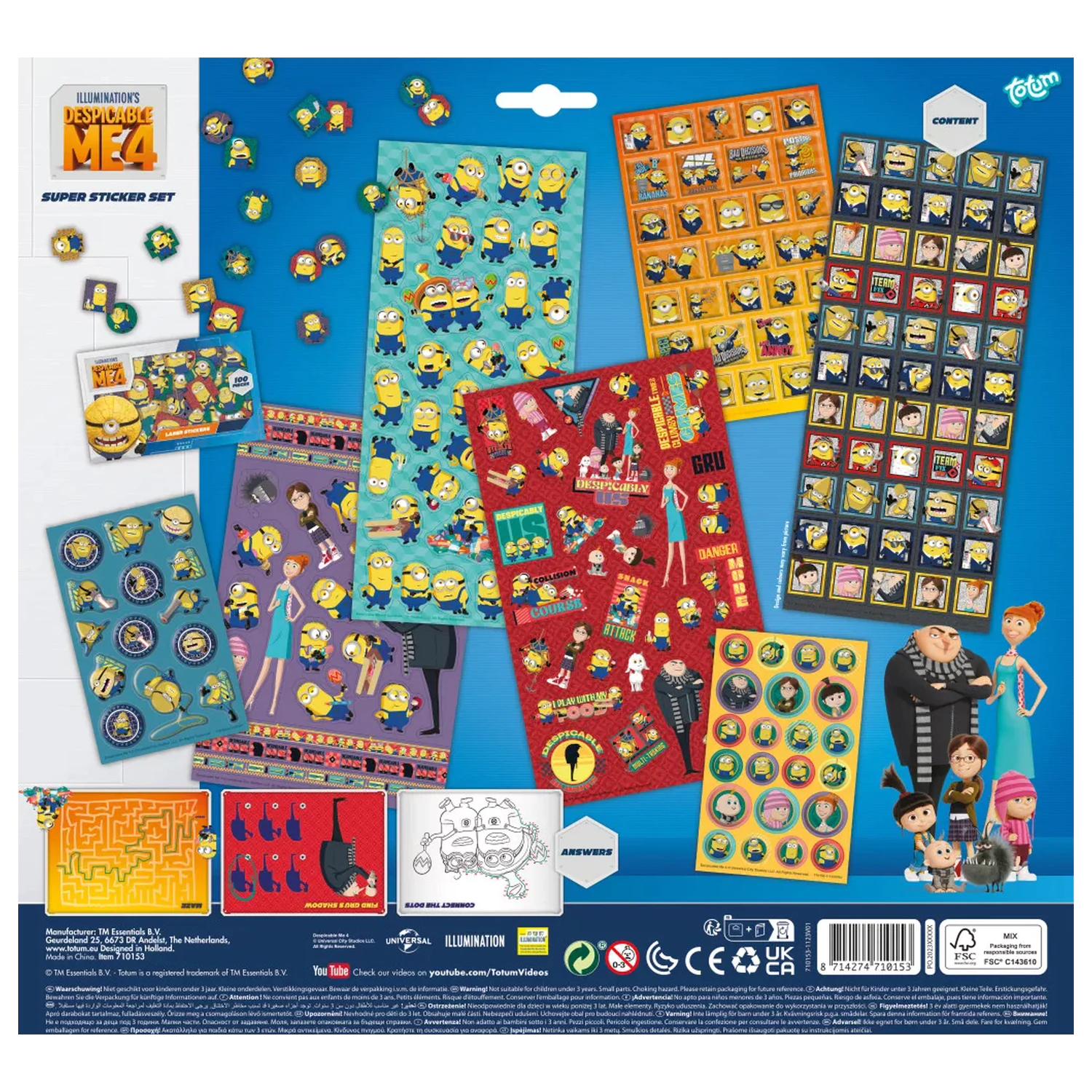Minions Super Sticker Set with Toy product photo