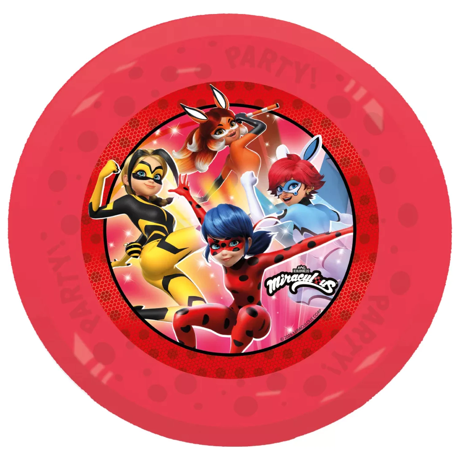 Miraculous Hero Micro Premium Plastic Flat Plate 4-Piece Set 21 cm product photo