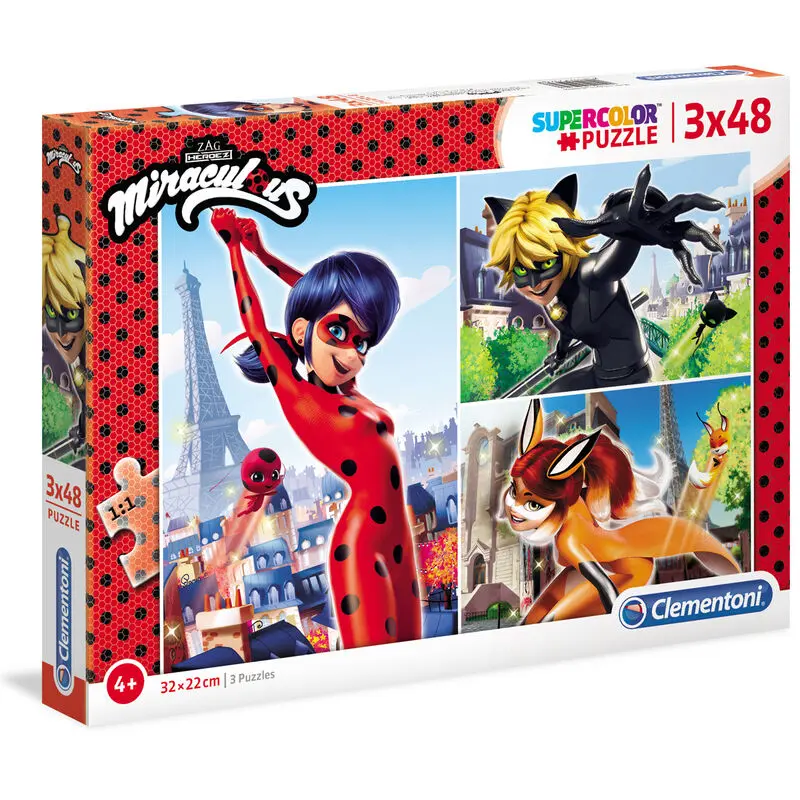 Miraculous Lady Bug puzzle 3x48pcs product photo
