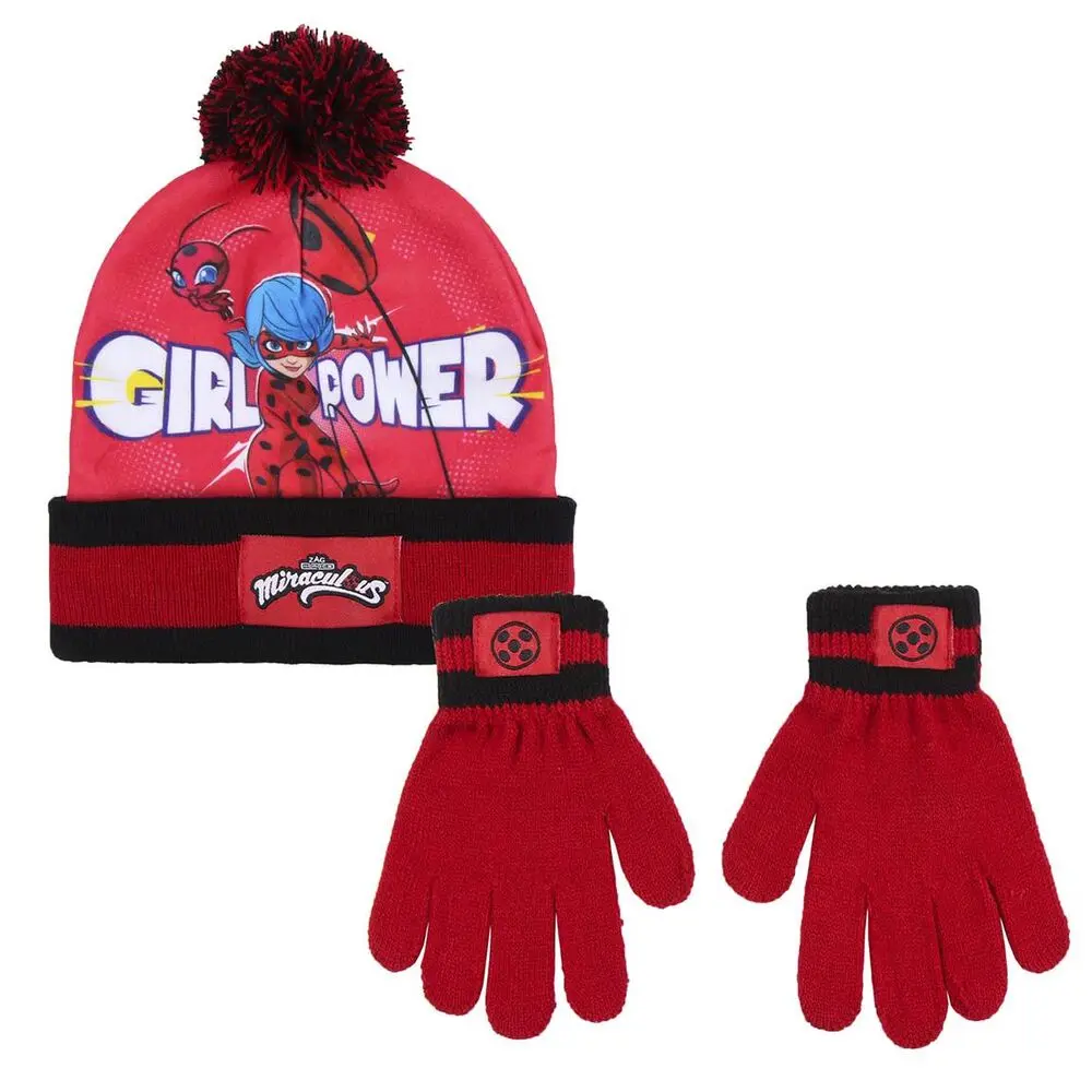Miraculous Ladybug set hat gloves product photo